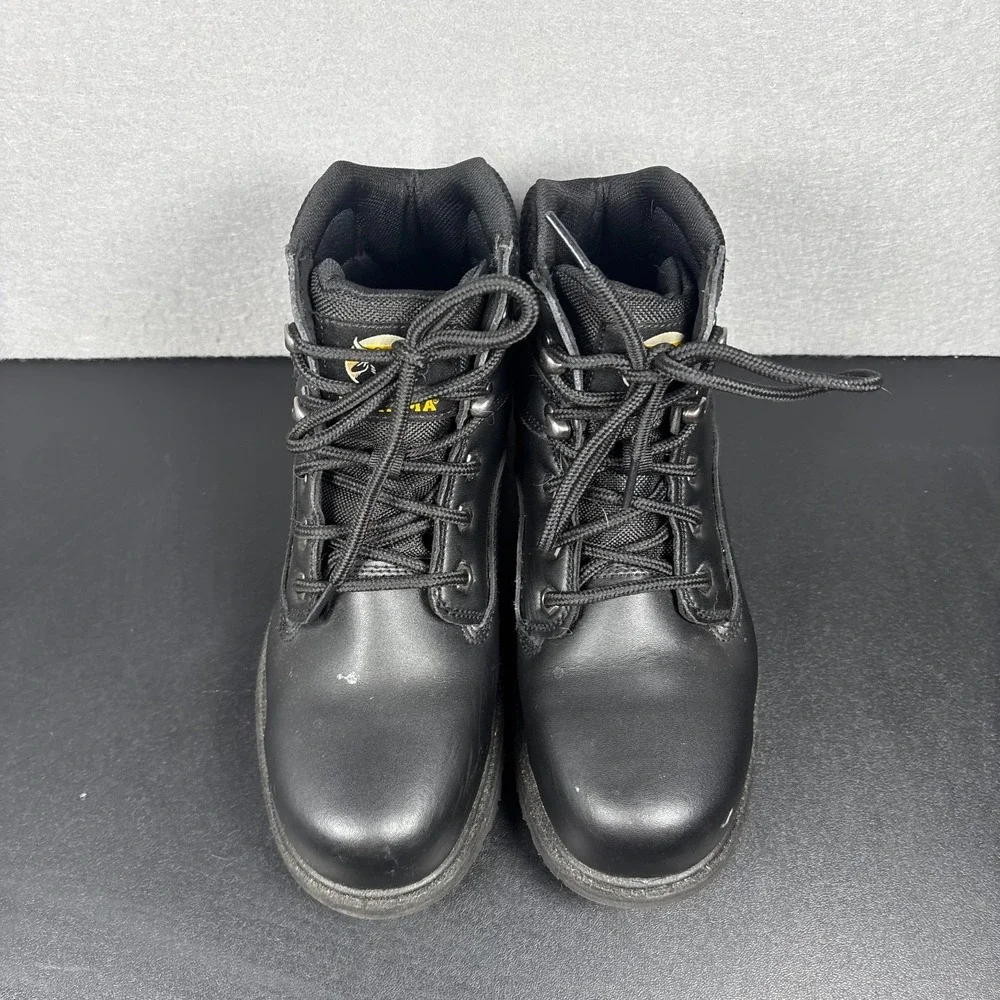 Brahma Gus Men's Steel Toe Work Boots Size 7 W Wide Black Safety Shoes 6